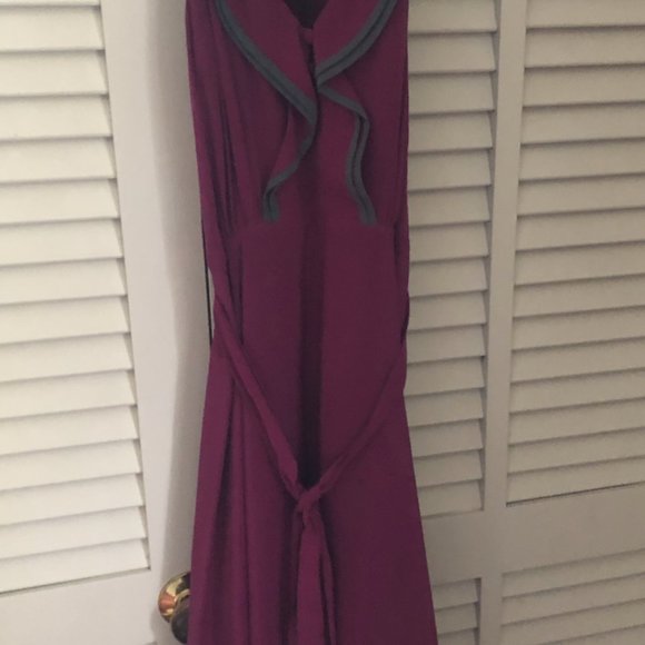 Anthropologie Plum Halter Silk Dress, Womens 6 - Picture 3 of 3